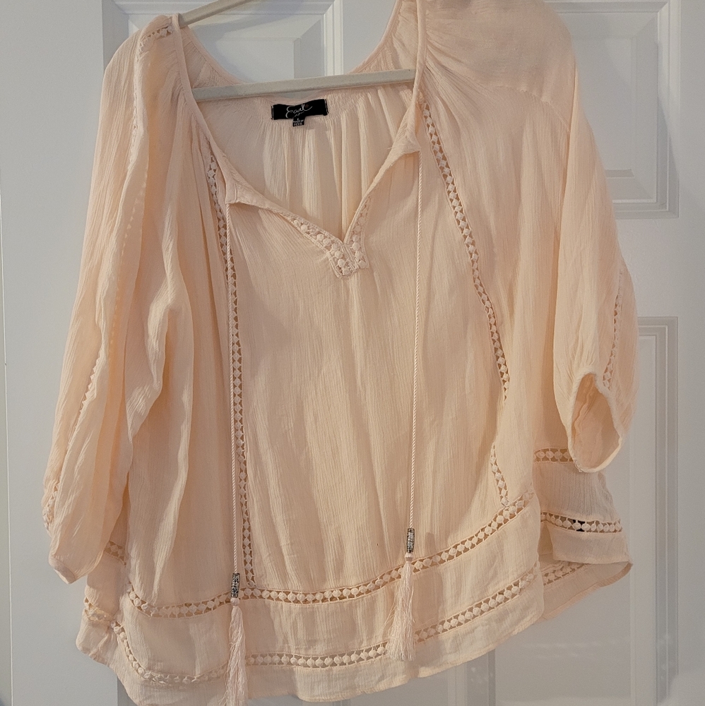Blush gauze shirt
